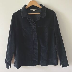 Jessica black classic vintage utility blazer corduroy jacket size 18W womens